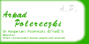 arpad polereczki business card